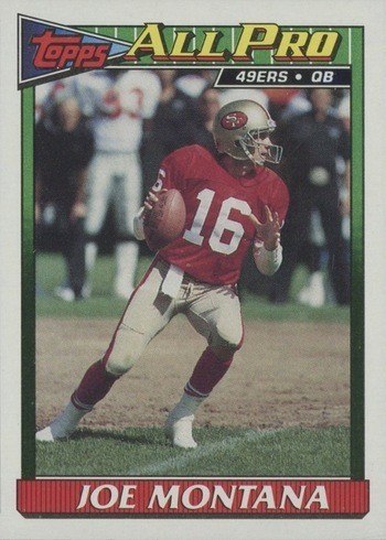 1991 Topps #73 Joe Montana Football Card 1991 Topps #73 Joe Montana Football Card