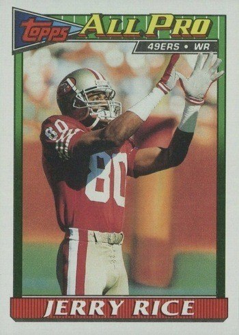 1991 Topps #81 Jerry Rice Football Card 1991 Topps #81 Jerry Rice Football Card