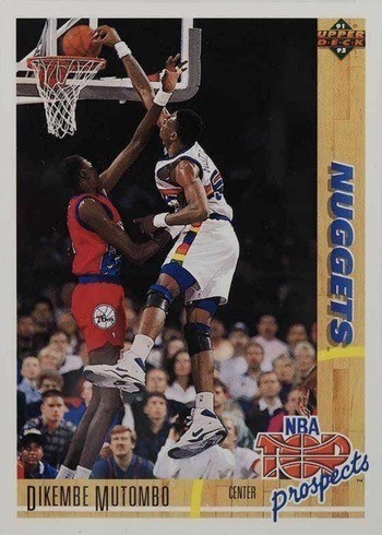 1991 Upper Deck #446 Dikembe Mutombo Basketball Card 1991 Upper Deck #446 Dikembe Mutombo Basketball Card