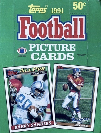Unopened Box of 1991 Topps Football Cards