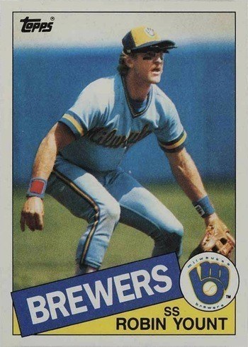 1985 Topps #340 Robin Yount Baseball Card 1985 Topps #340 Robin Yount Baseball Card