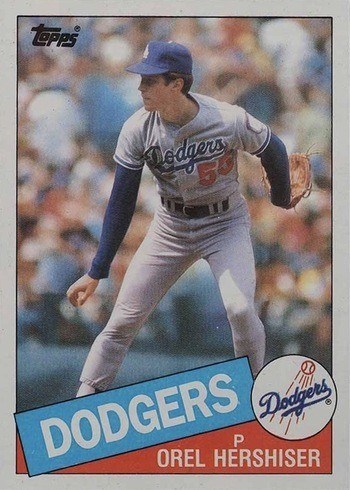 1985 Topps #493 Orel Hershiser Rookie Card