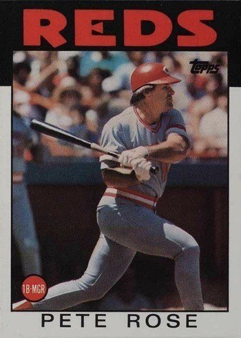 1986 Topps #1 Pete Rose Baseball Card 1986 Topps #1 Pete Rose Baseball Card