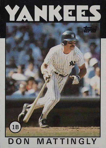 1986 Topps #180 Don Mattingly Baseball Card 1986 Topps #180 Don Mattingly Baseball Card