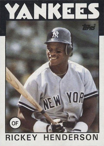 1986 Topps #500 Rickey Henderson Baseball Card 1986 Topps #500 Rickey Henderson Baseball Card
