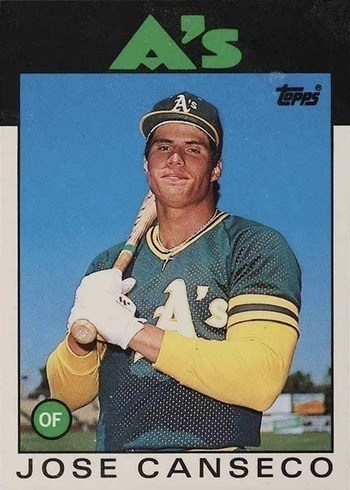 1986 Topps Traded #20T Jose Canseco Rookie Card 1986 Topps Traded #20T Jose Canseco Rookie Card