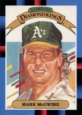 1988 Donruss #1 Mark McGwire Diamond Kings Baseball Card 1988 Donruss #1 Mark McGwire Diamond Kings Baseball Card