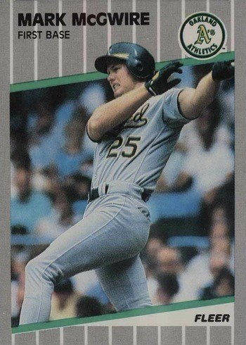 1989 Fleer #17 Mark McGwire Baseball Card