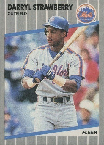 1989 Fleer #49 Darryl Strawberry Baseball Card 1989 Fleer #49 Darryl Strawberry Baseball Card