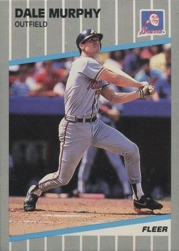 1989 Fleer #596 Dale Murphy Baseball Card 1989 Fleer #596 Dale Murphy Baseball Card