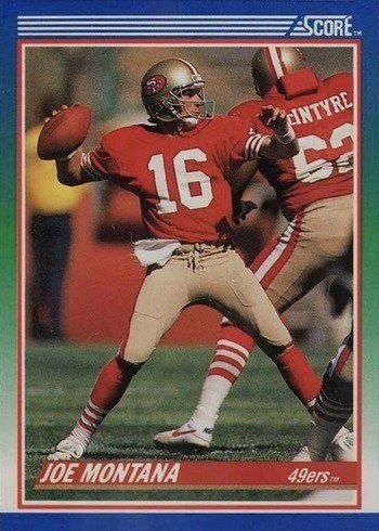 1990 Score #1 Joe Montana Football Card