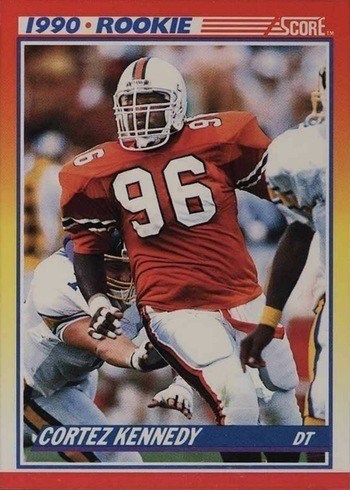 1990 Score #299 Cortez Kennedy Rookie Card