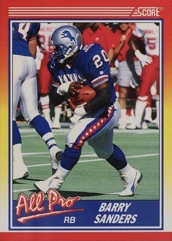 1990 Score #580 Barry Sanders All-Pro Football Card