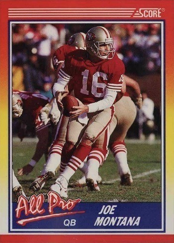 1990 Score #582 Joe Montana All-Pro Football Card