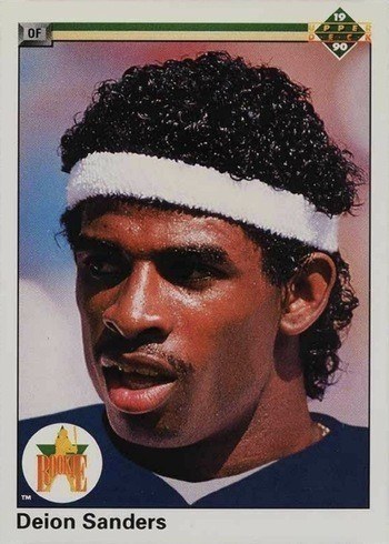 1990 Upper Deck #13 Deion Sanders Rookie Card 1990 Upper Deck #13 Deion Sanders Rookie Card
