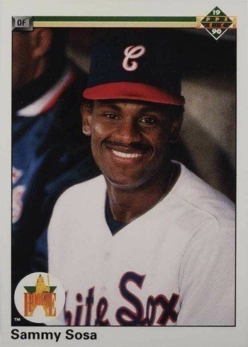 1990 Upper Deck #17 Sammy Sosa Rookie Card 1990 Upper Deck #17 Sammy Sosa Rookie Card