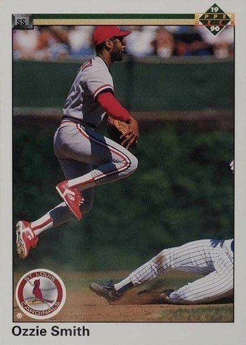 1990 Upper Deck #225 Ozzie Smith Baseball Card 1990 Upper Deck #225 Ozzie Smith Baseball Card