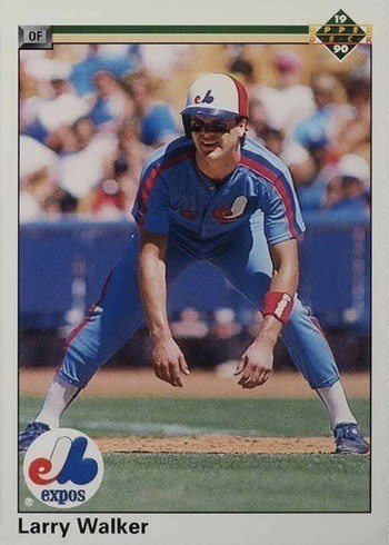 1990 Upper Deck #466 Larry Walker Rookie Card 1990 Upper Deck #466 Larry Walker Rookie Card