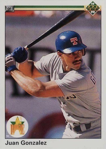 1990 Upper Deck #72 Juan Gonzalez Rookie Card