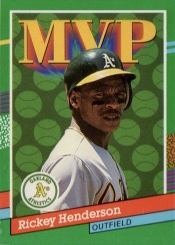 1991 Donruss #387 Rickey Henderson MVP Baseball Card