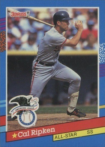 1991 Donruss #52 Cal Ripken Jr. All-Star Baseball Card 1991 Donruss #52 Cal Ripken Jr. All-Star Baseball Card