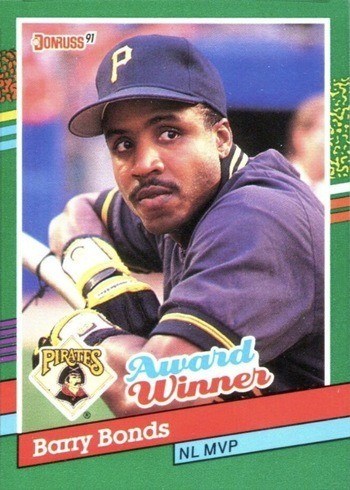 1991 Donruss #762 Barry Bonds Award Winner Baseball Card 1991 Donruss #762 Barry Bonds Award Winner Baseball Card