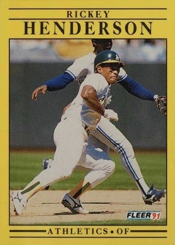 1991 Fleer #10 Rickey Henderson Baseball Card