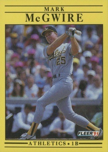 1991 Fleer #17 Mark McGwire Baseball Card 1991 Fleer #17 Mark McGwire Baseball Card