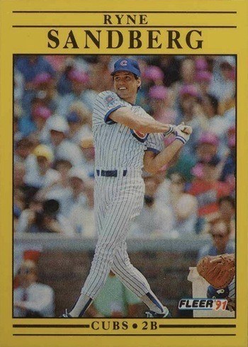 1991 Fleer #431 Ryne Sandberg Baseball Card 1991 Fleer #431 Ryne Sandberg Baseball Card