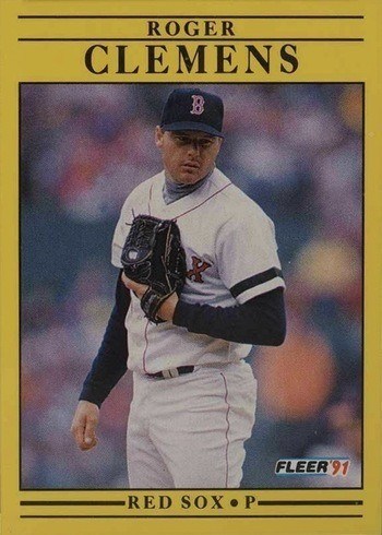1991 Fleer #90 Roger Clemens Baseball Card 1991 Fleer #90 Roger Clemens Baseball Card
