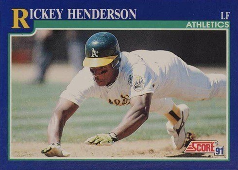 1991 Score #10 Rickey Henderson Baseball Card