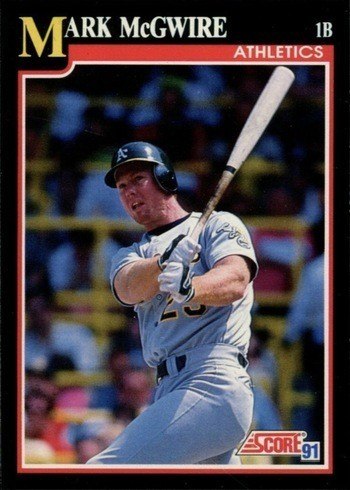 1991 Score #324 Mark McGwire Baseball Card