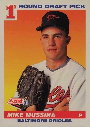 1991 Score #383 Mike Mussina Rookie Card
