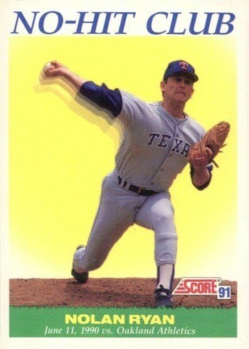 1991 Score #701 Nolan Ryan No Hit Club Baseball Card