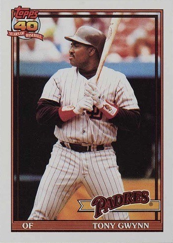 1991 Topps #180 Tony Gwynn Baseball Card 1991 Topps #180 Tony Gwynn Baseball Card