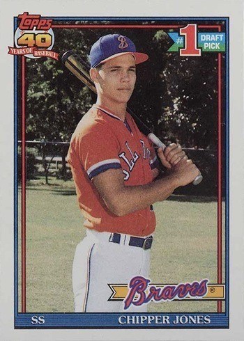 1991 Topps #331 Chipper Jones Rookie Card 1991 Topps #331 Chipper Jones Rookie Card
