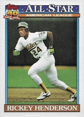 1991 Topps #391 Rickey Henderson All-Star Baseball Card