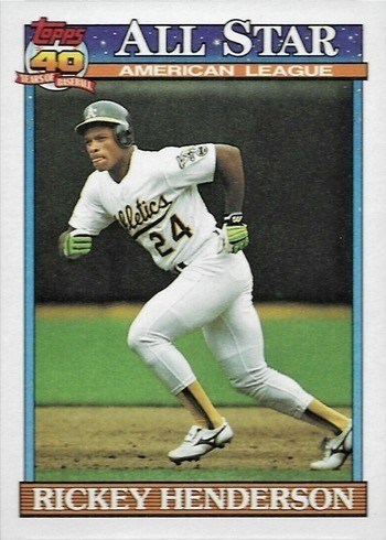 1991 Topps #391 Rickey Henderson All-Star Baseball Card 1991 Topps #391 Rickey Henderson All-Star Baseball Card