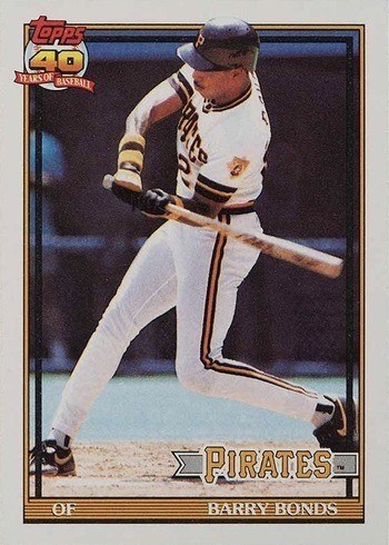 1991 Topps #570 Barry Bonds Baseball Card 1991 Topps #570 Barry Bonds Baseball Card