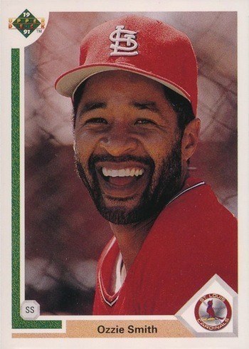 1991 Upper Deck #162 Ozzie Smith Baseball Card 1991 Upper Deck #162 Ozzie Smith Baseball Card