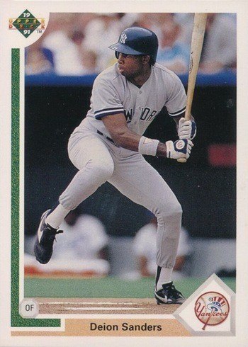 1991 Upper Deck #342 Deion Sanders Baseball Card 1991 Upper Deck #342 Deion Sanders Baseball Card