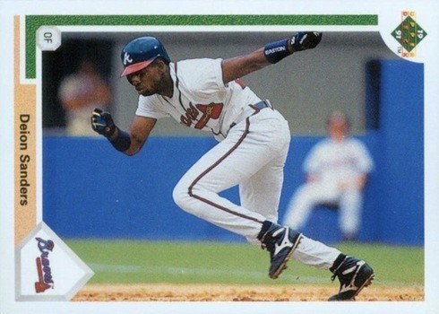 1991 Upper Deck #743 Deion Sanders Baseball Card 1991 Upper Deck #743 Deion Sanders Baseball Card