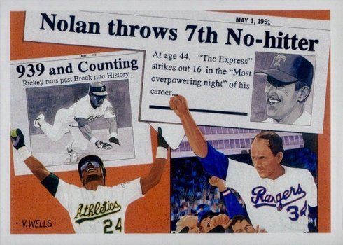 1991 Upper Deck #SP2 Rickey Henderson and Nolan Ryan A Day To Remember