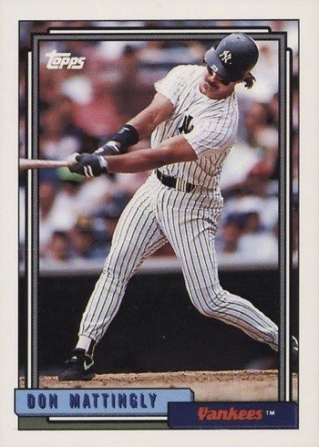 1992 Topps #300 Don Mattingly Baseball Card 1992 Topps #300 Don Mattingly Baseball Card