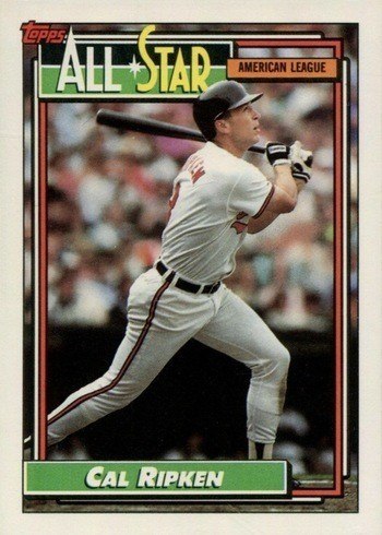 1992 Topps #400 Cal Ripken Jr. All-Star Baseball Card