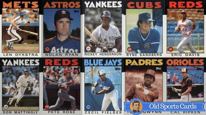 25 Most Valuable 1986 Topps Baseball Cards Old Sports Cards