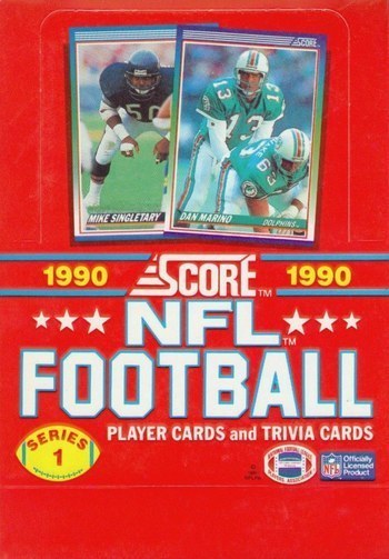 Unopened Box of 1990 Score Football Cards