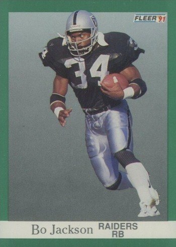 1991 Fleer #110 Bo Jackson Football Card 1991 Fleer #110 Bo Jackson Football Card