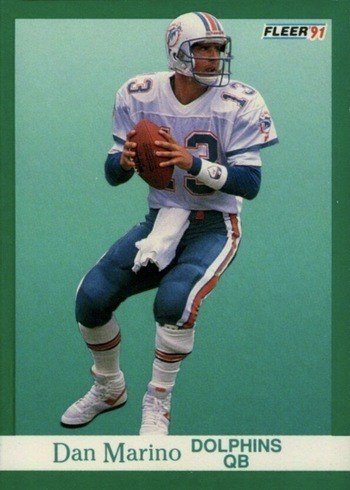 1991 Fleer #124 Dan Marino Football Card 1991 Fleer #124 Dan Marino Football Card