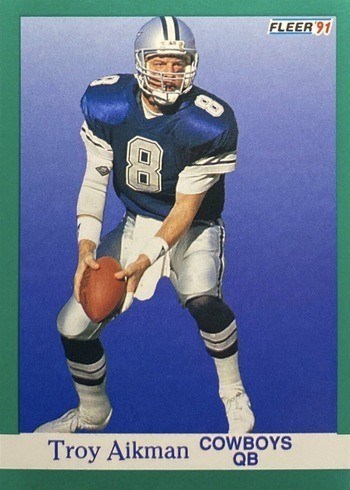 1991 Fleer #228 Troy Aikman Football Card 1991 Fleer #228 Troy Aikman Football Card